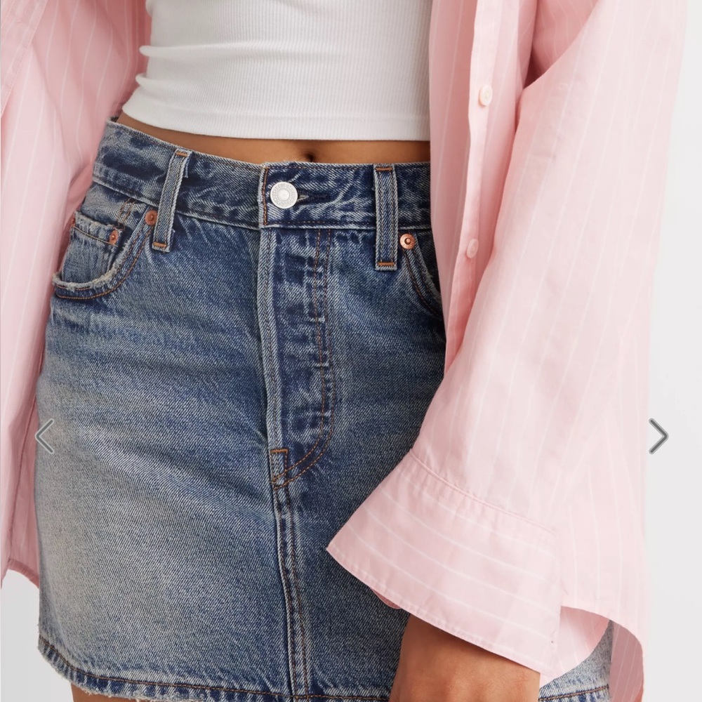 New! Levis icon skirt. Medium wash